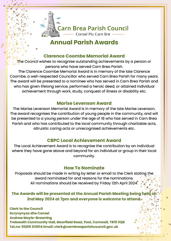2024 Annual Parish Awards Poster