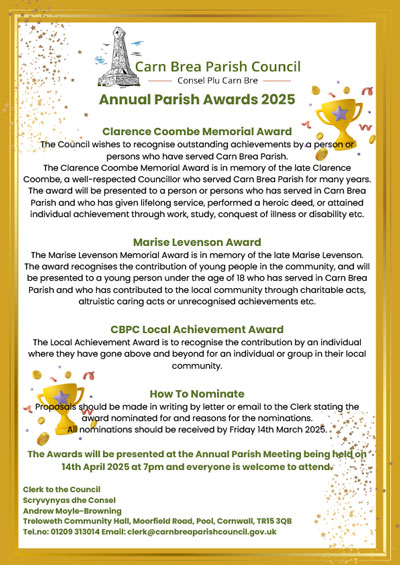 2025 Annual Parish Awards Poster