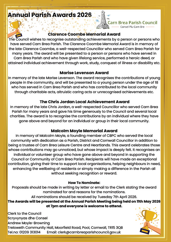 2026 Annual Parish Awards Poster