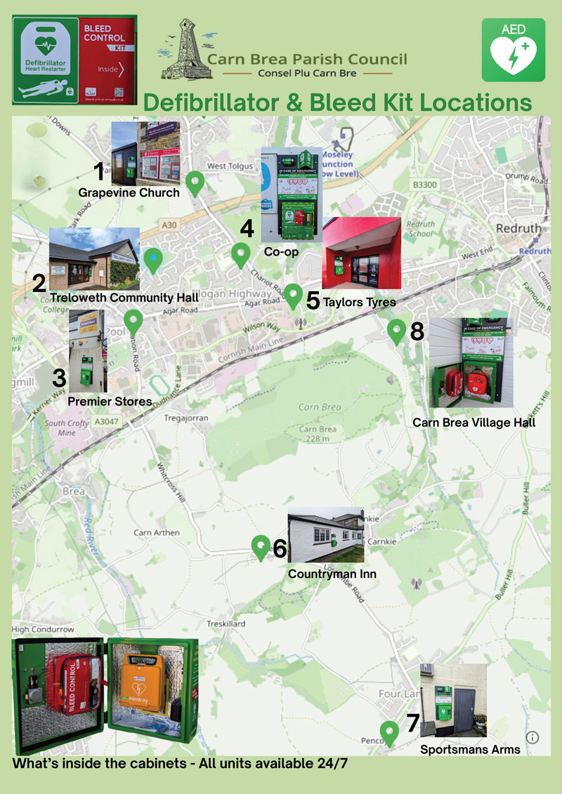 Defibrillator Locations Map